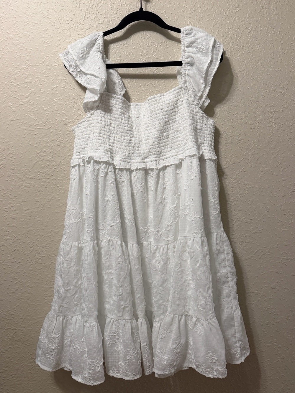 Altar'd State White Tiered Mini Dress